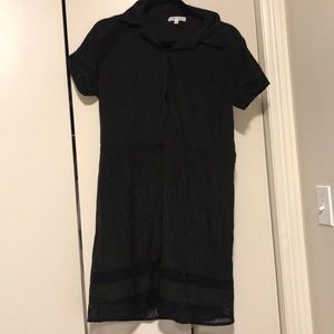 Black dress with collar